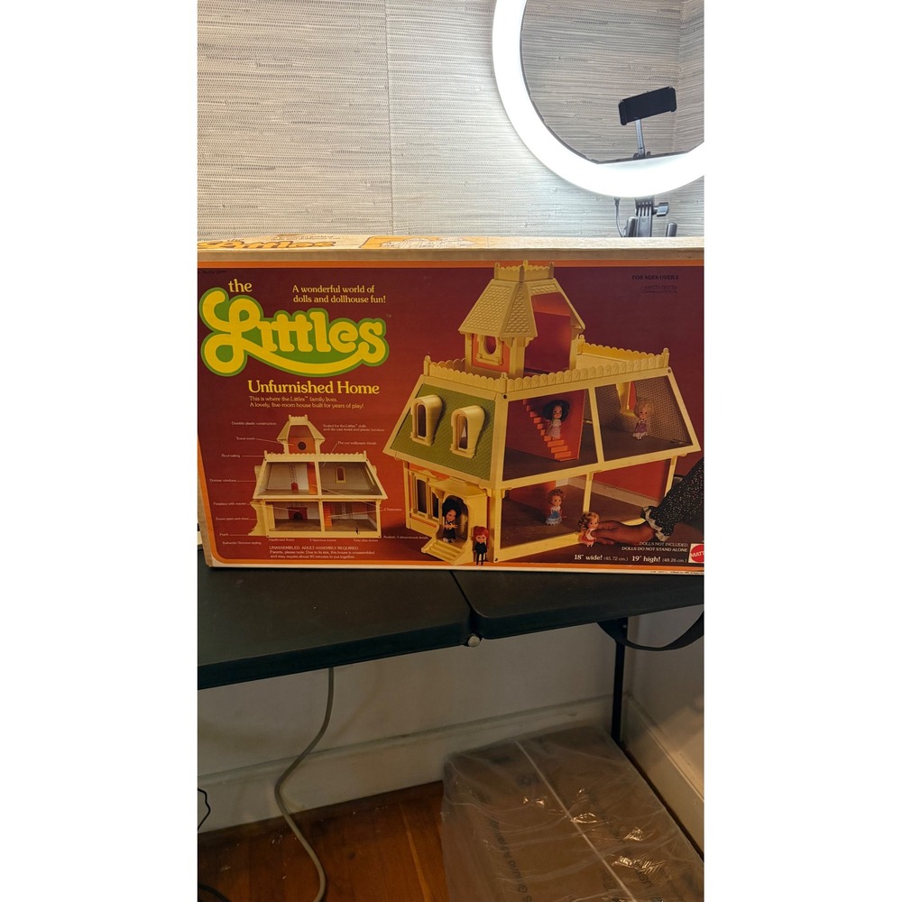 Vintage 1980 Mattel The Littles Unfurnished Home Dollhouse No 1899 Original Box